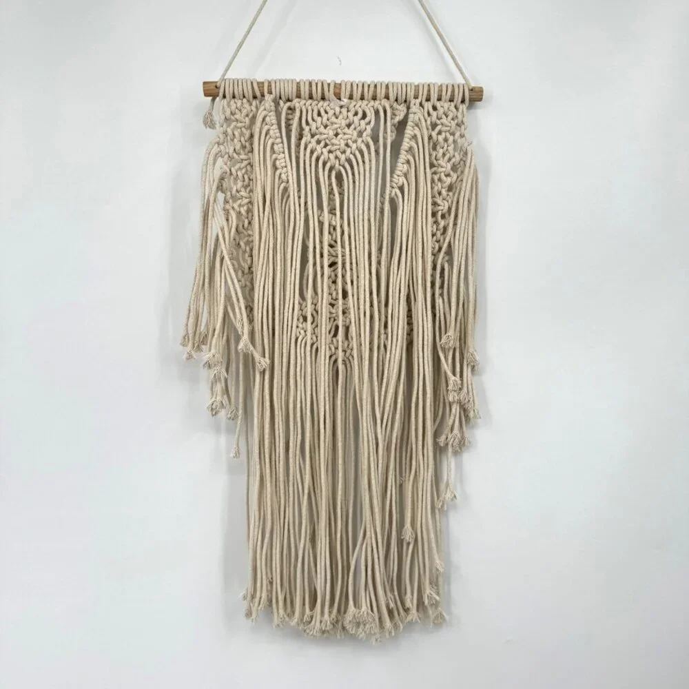 Medium Macrame Wall Hanging, Macrame Feathers Wall Hanging, Macrame Tapestry Wal